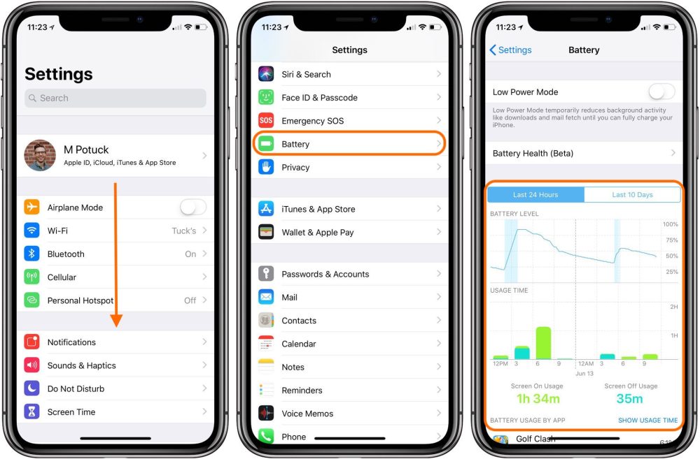 iPhone How to use enhanced battery statistics in iOS 12