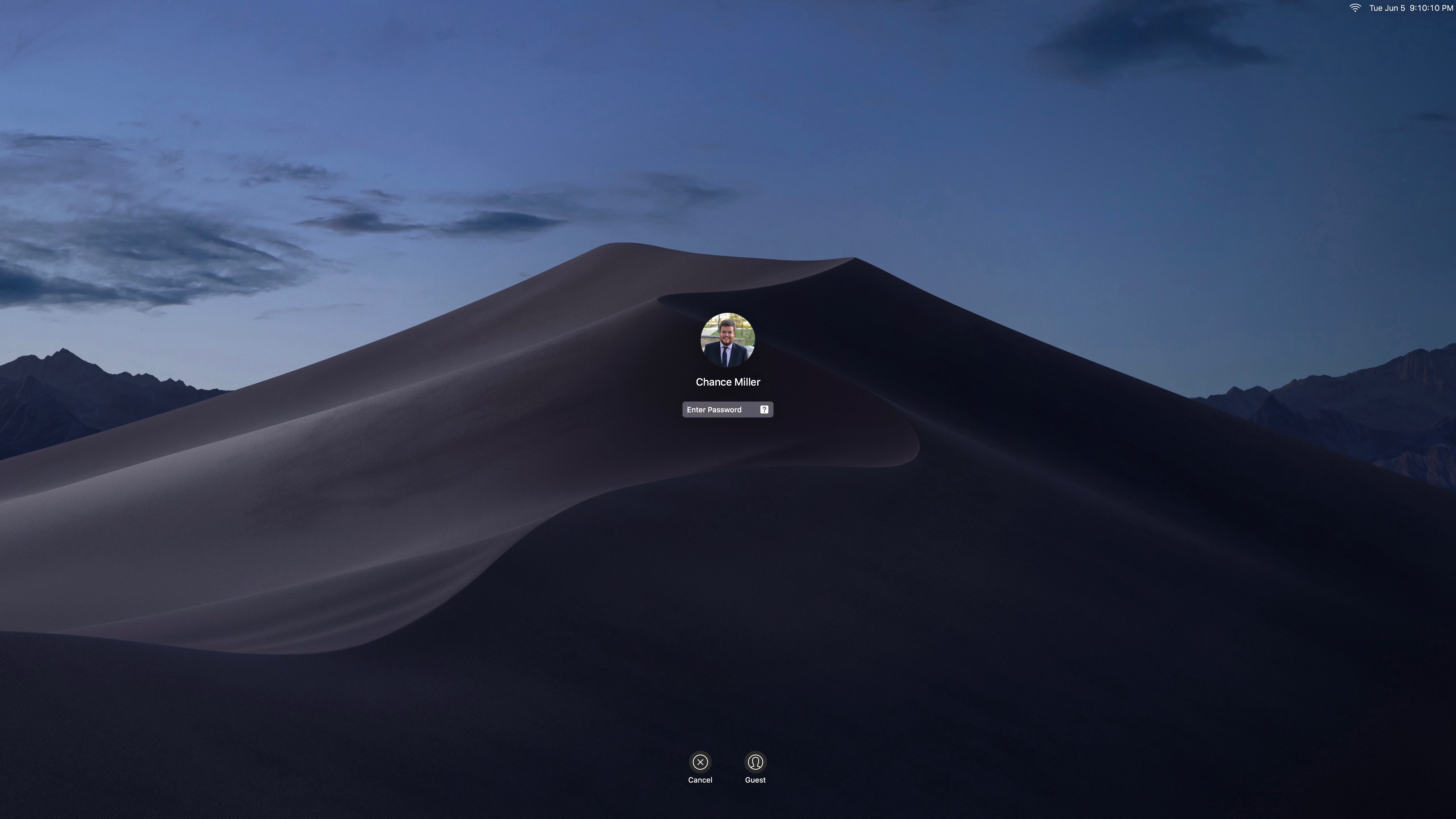 change background mac login screen mojave