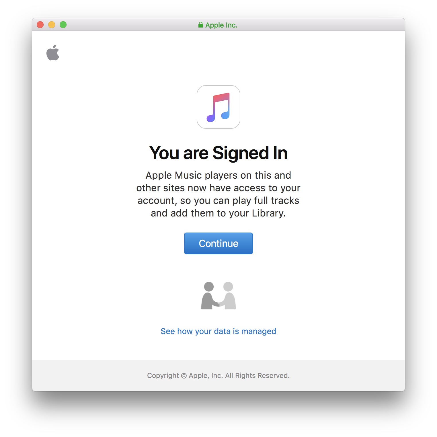 Apple Music embeddable web player widget now lets users log in and