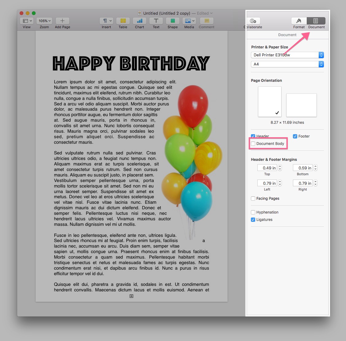 insert whisp sidebar text box on word for mac