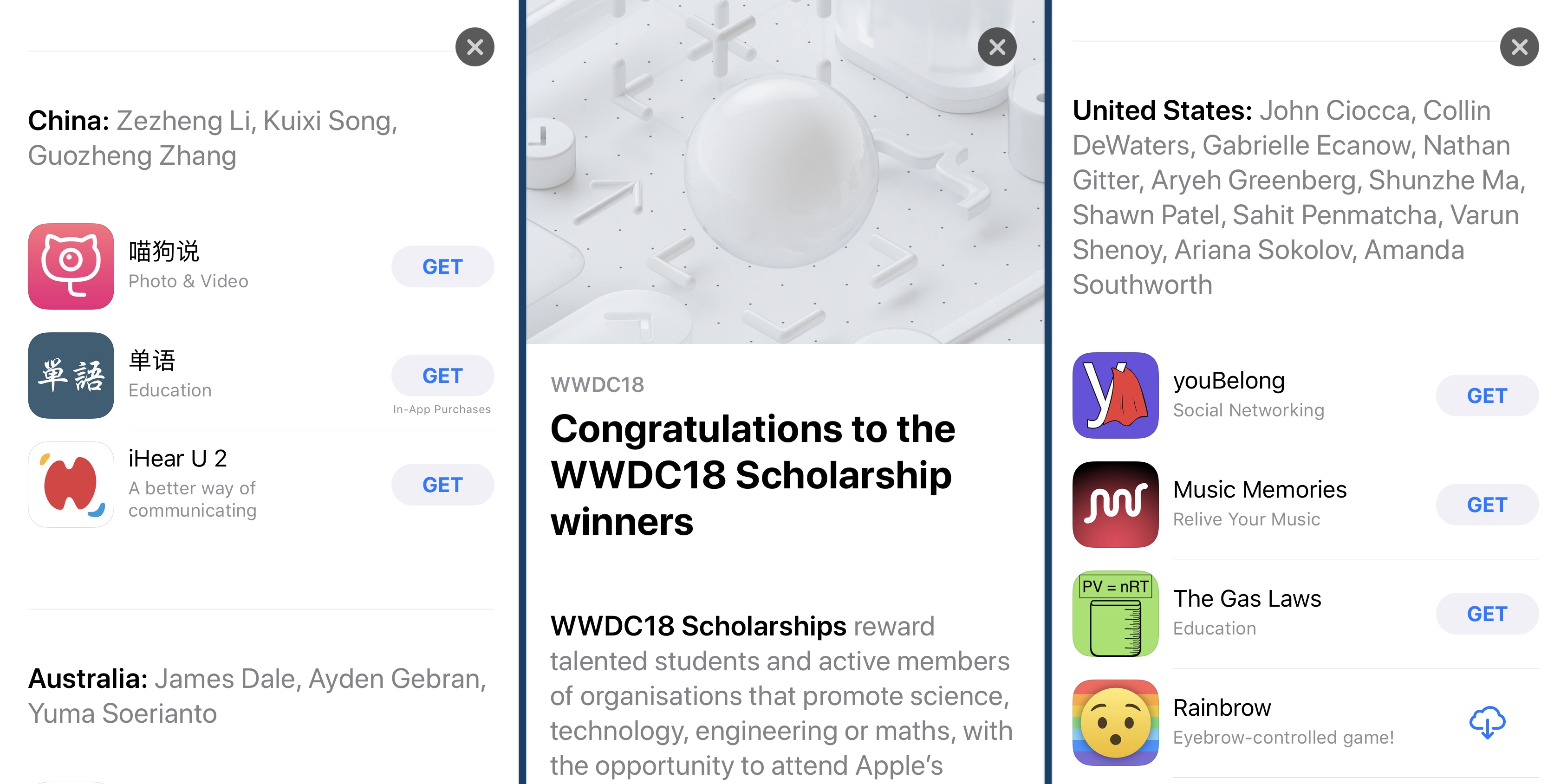 Apple Highlighting Apps Made By Wwdc 2018 Scholarship Winners With