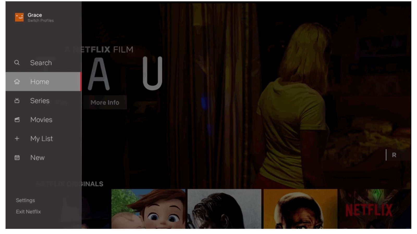 photo of Netflix shows off redesigned TV app with new slide-out navigation menu image