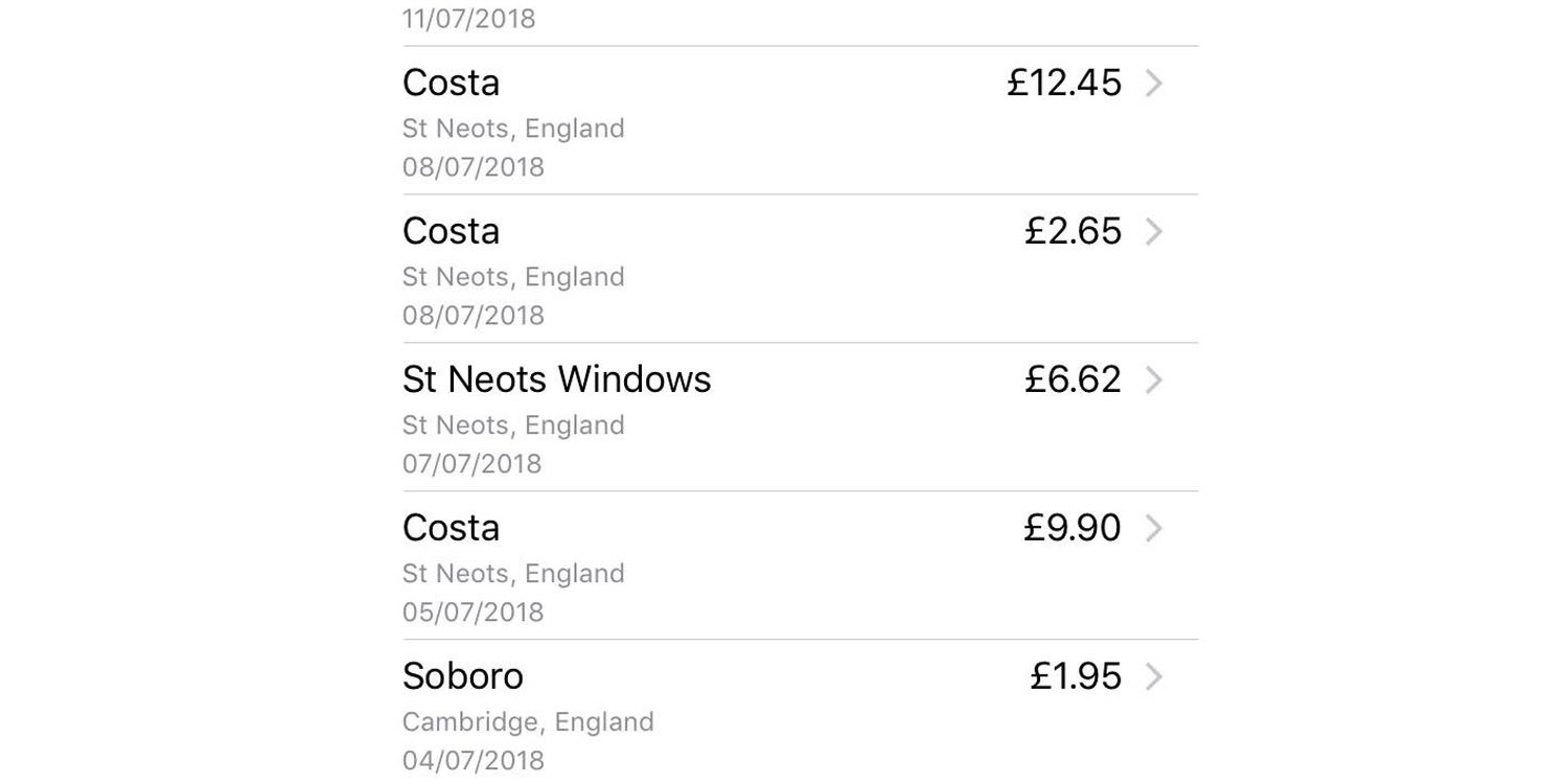photo of Isolated reports of Apple Pay transactions showing the wrong stores image