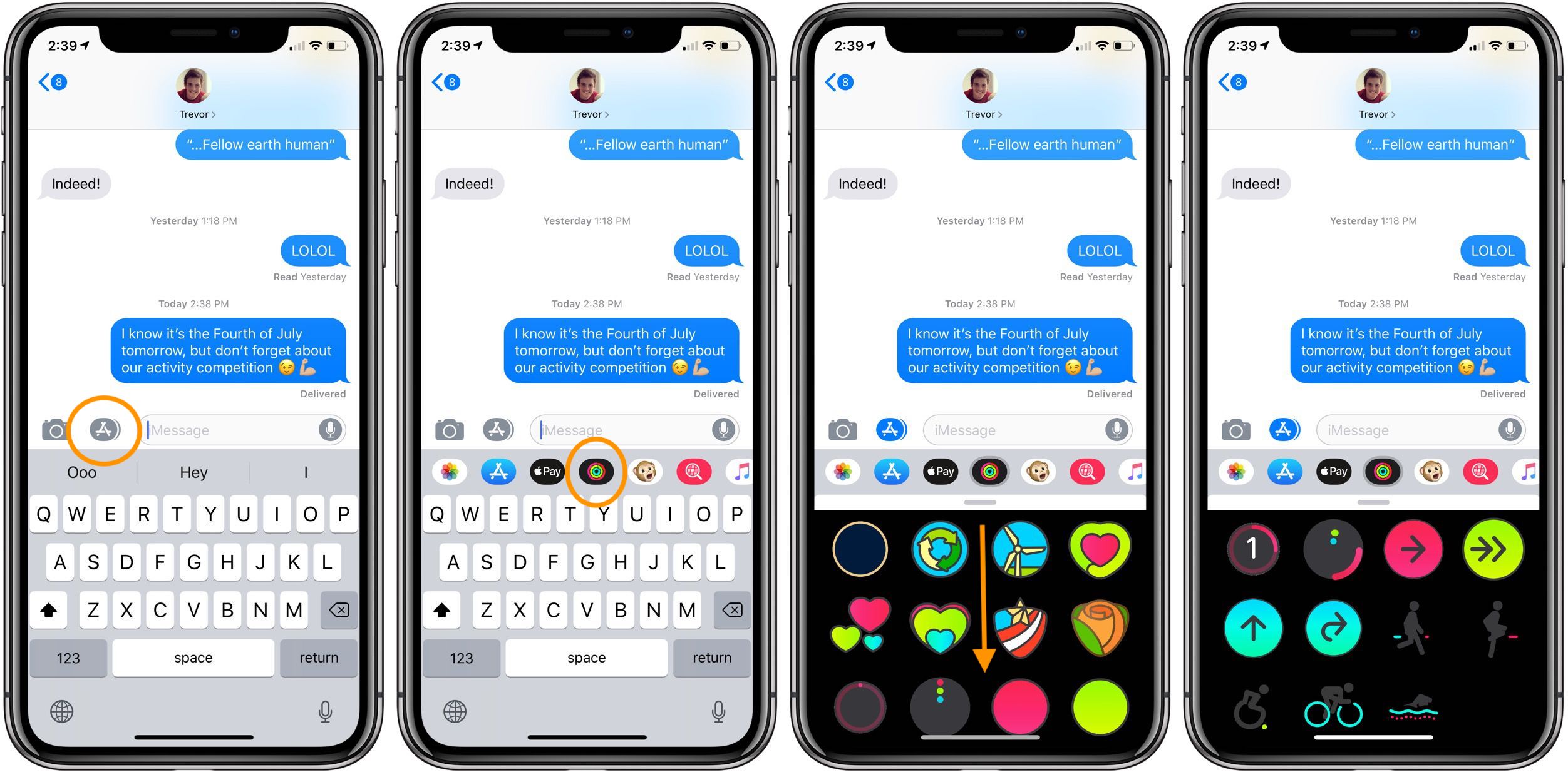 IOS 12 How To Use The Animated Activity App Stickers In Messages