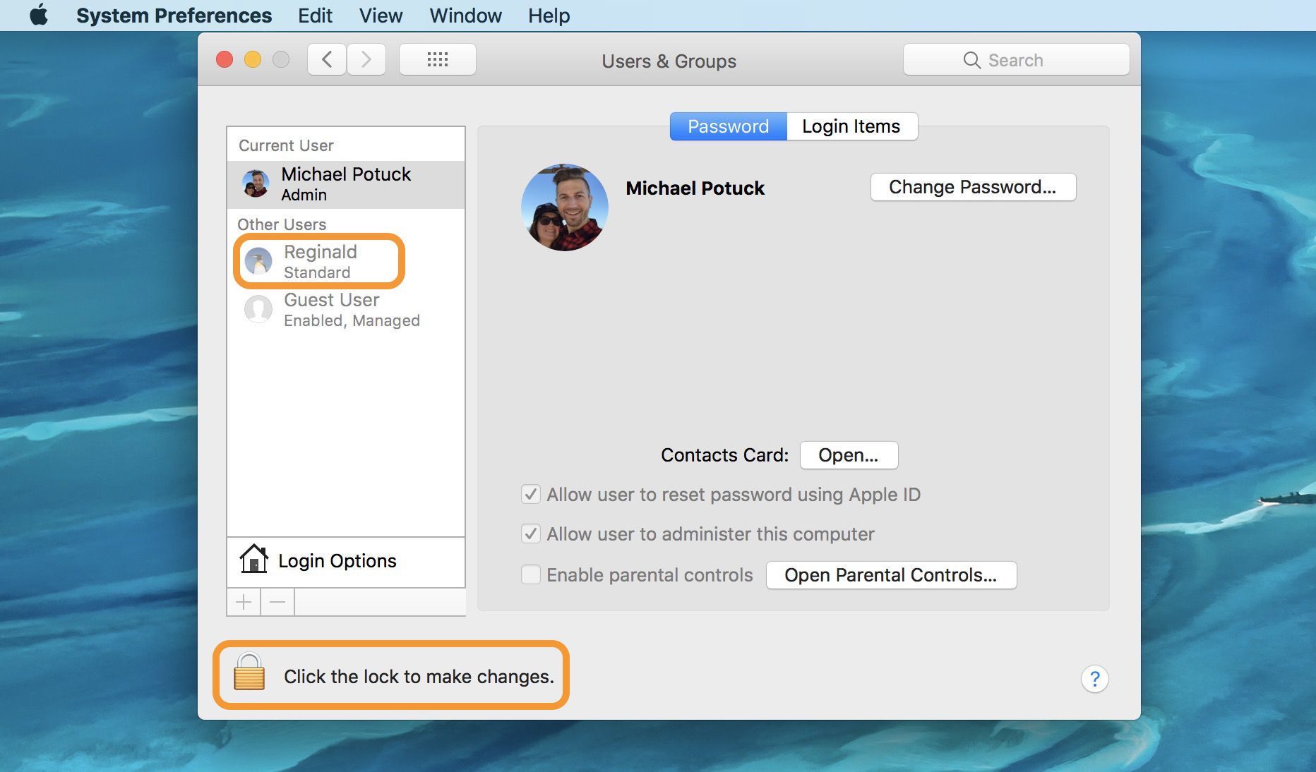 macbook pro how to reset password