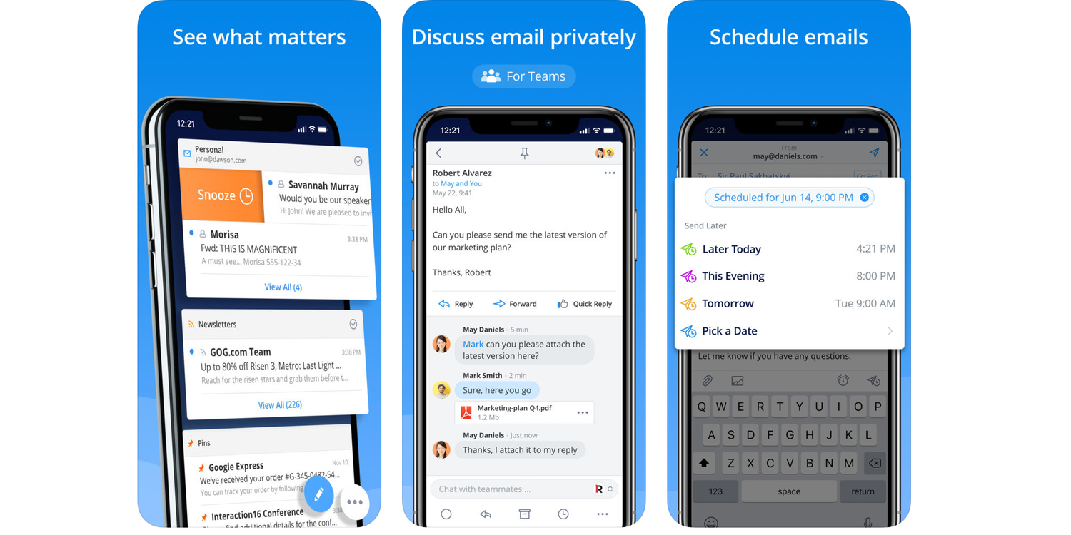 Outlook for iOS 8 vs Apple Mail for iOS