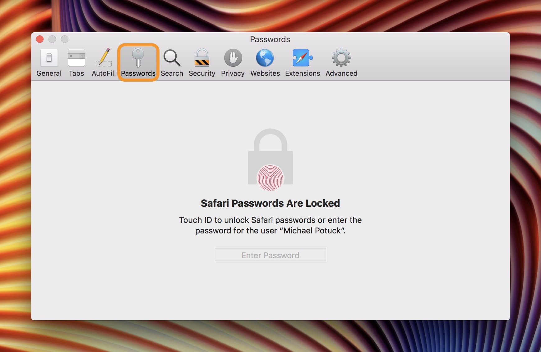 how to find passwords on a mac