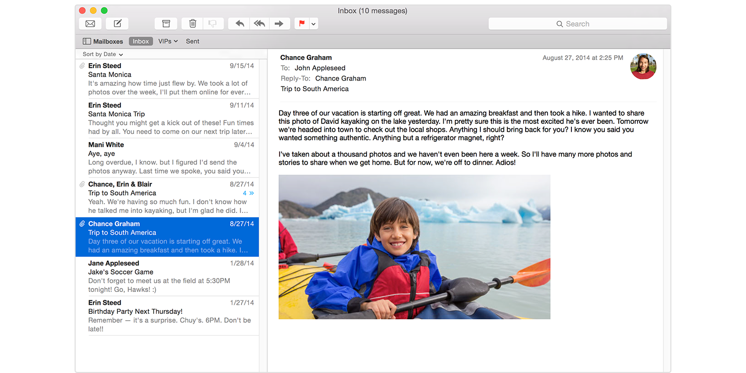 free mac os email client turn conversations off