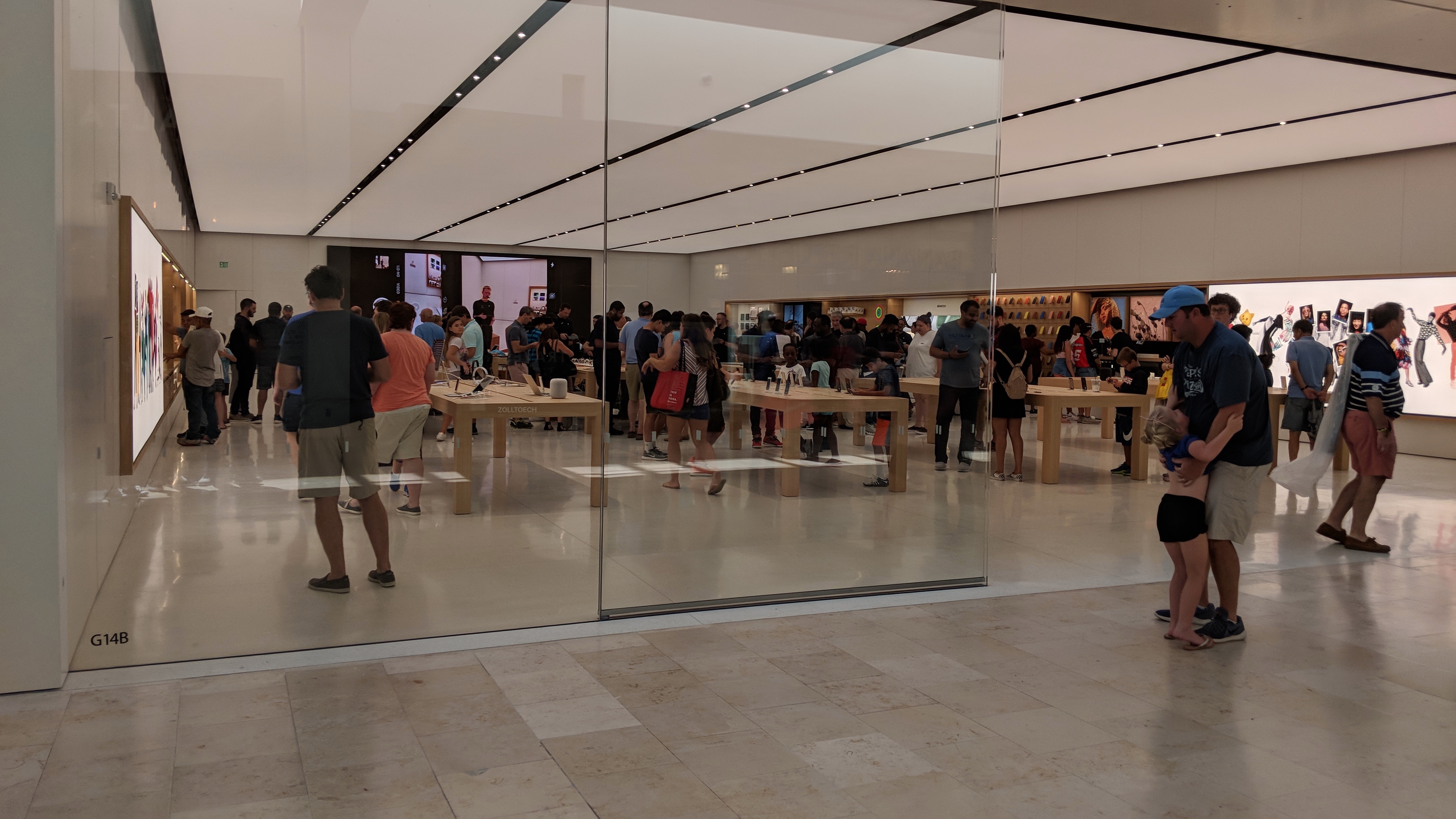 Redesigned Apple store in Charlotte's SouthPark Mall