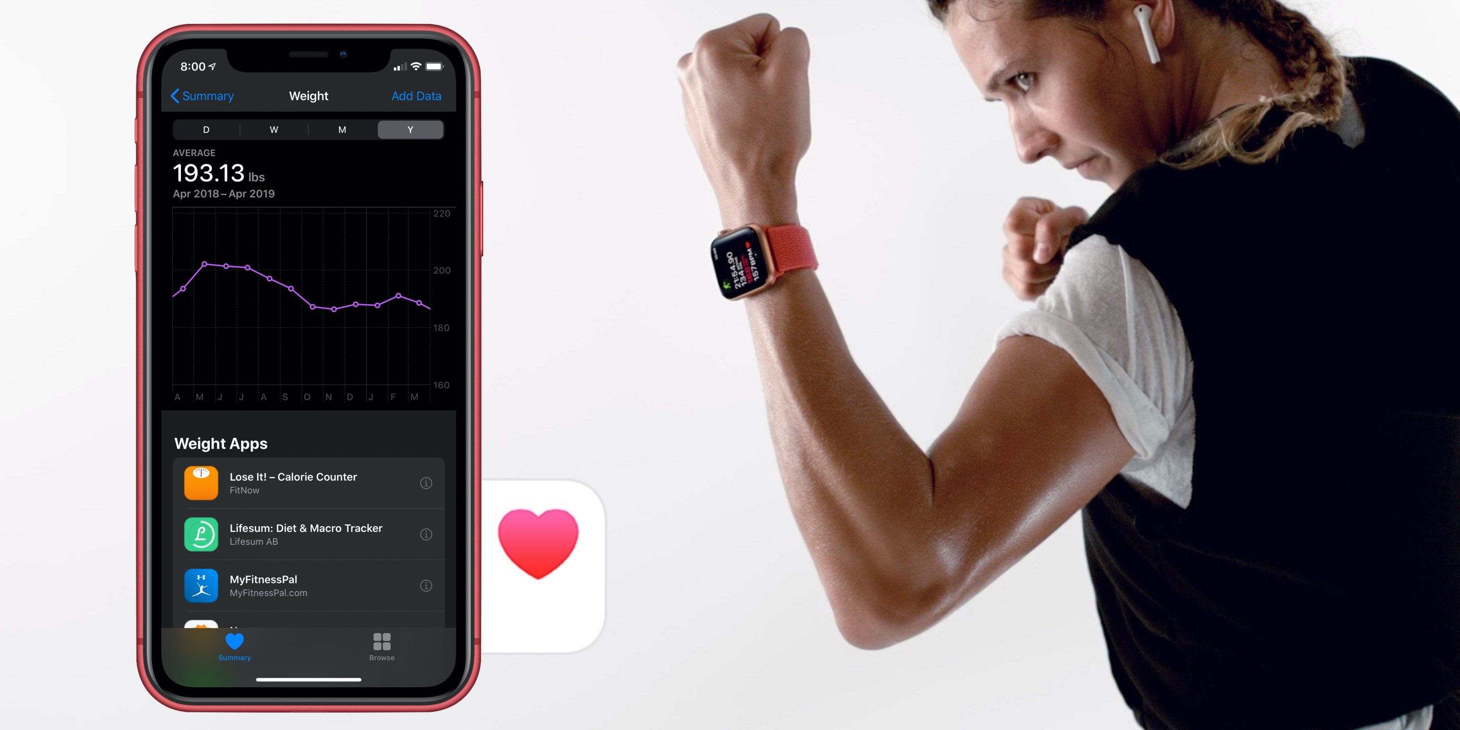fitbit aria 2 apple watch