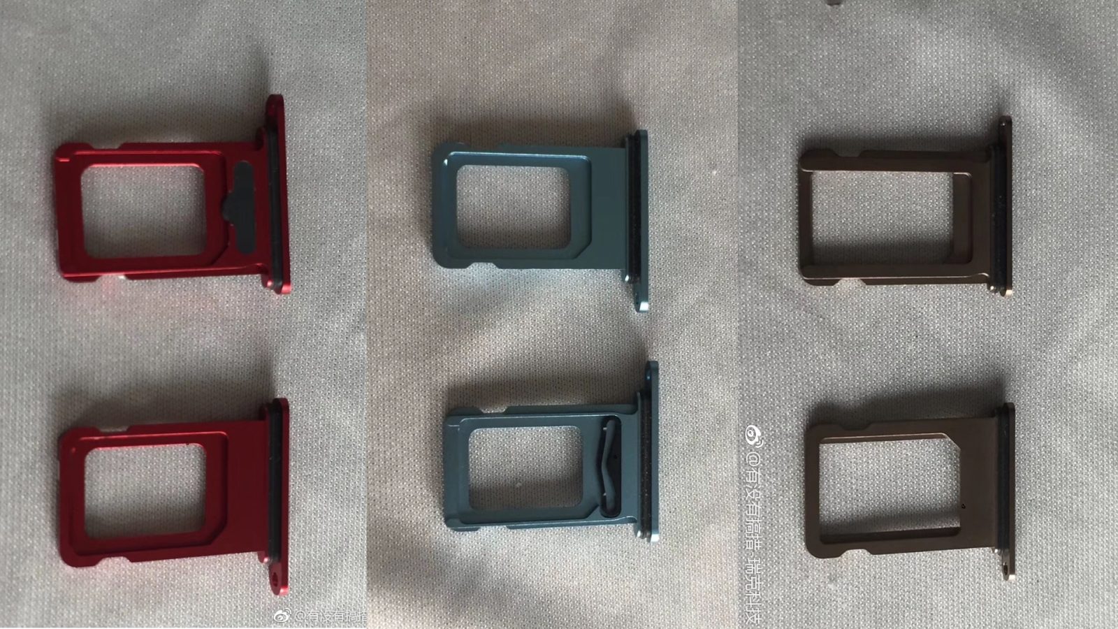 Purported Iphone Xr Sim Trays Leak Showing 6 1 Inch Model Colors