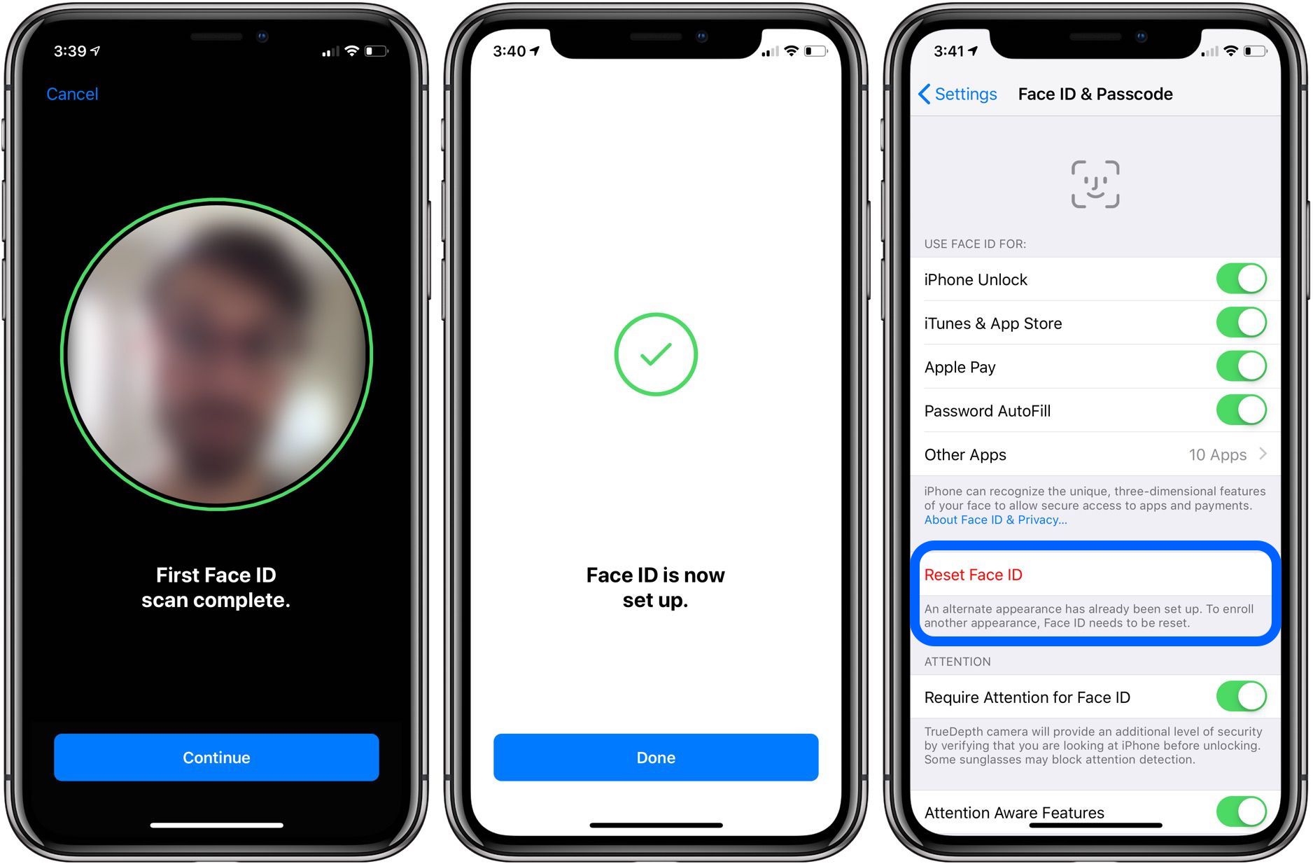 how to add two face id on iphone 12