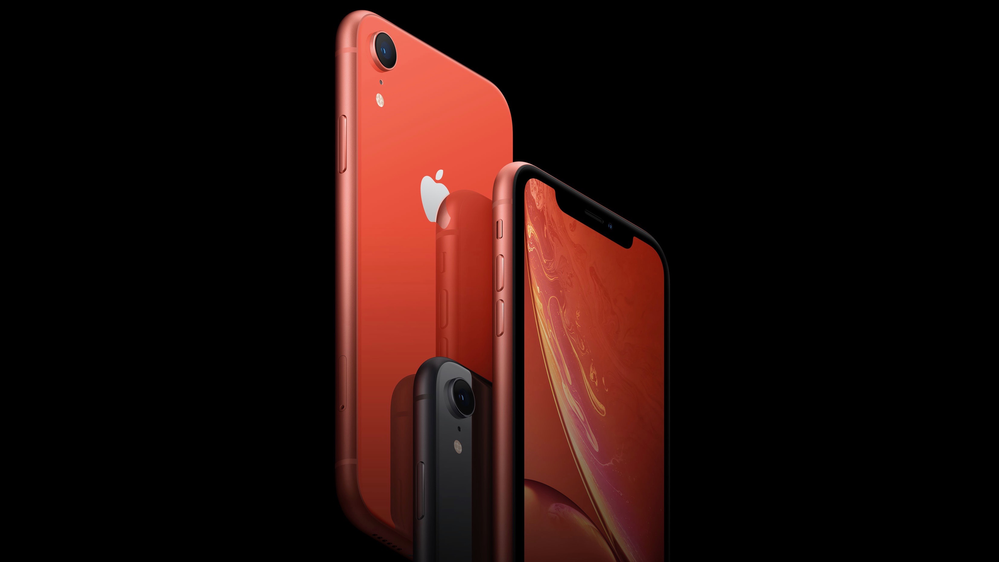 Wallpaper iPhone XR red black 5K smartphone Apple September 2018  Event HiTech 20350