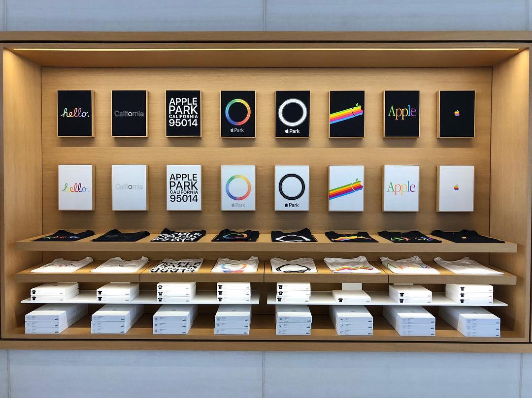 New Apple Park Visitor Center T-shirts are inspired by classic designs.