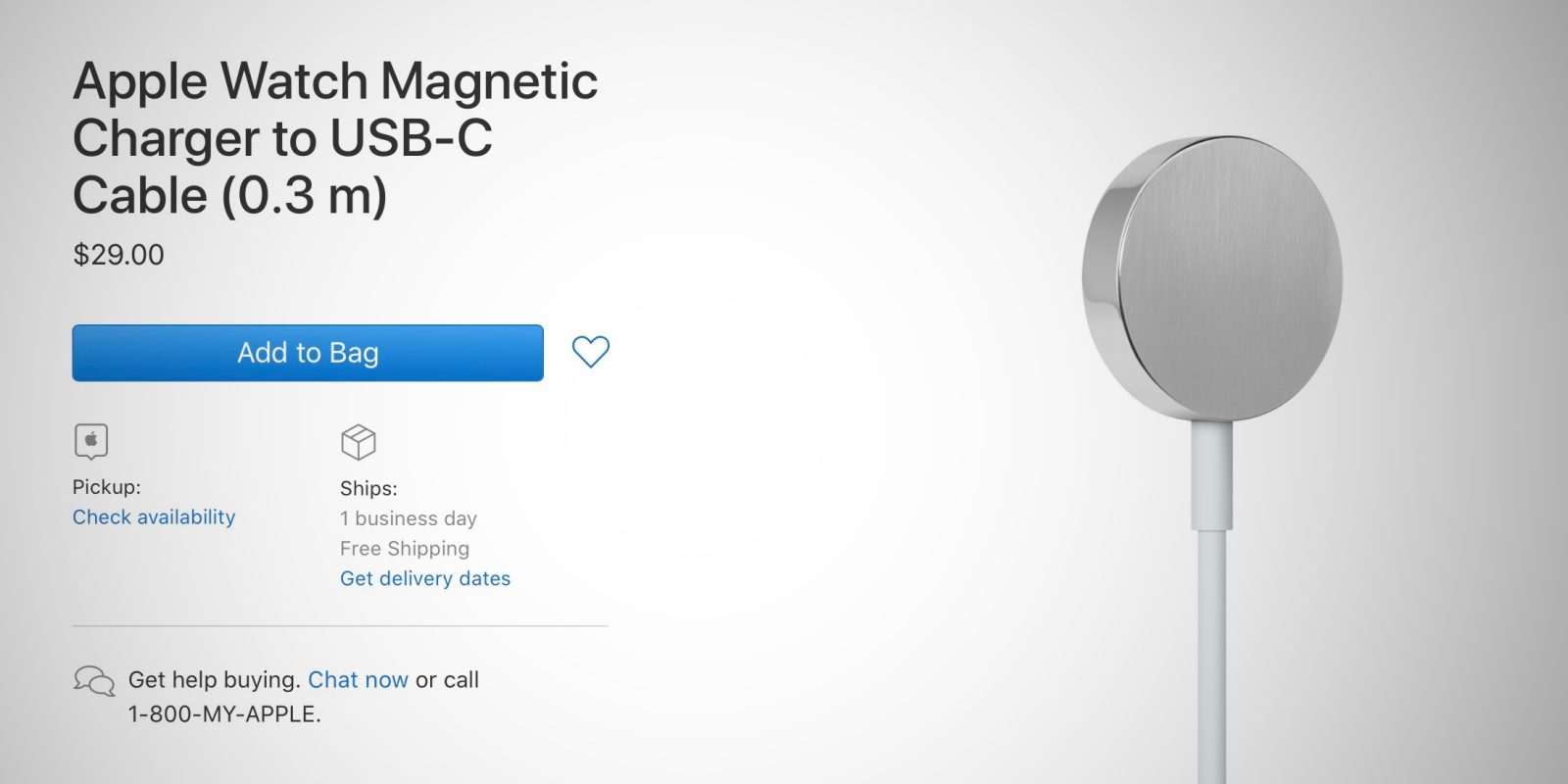 photo of Apple now sells a USB-C charger for the Apple Watch image