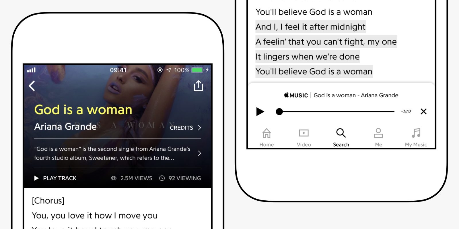 photo of Apple Music now incorporates lyrics from Genius, Genius adds embedded Apple Music player image