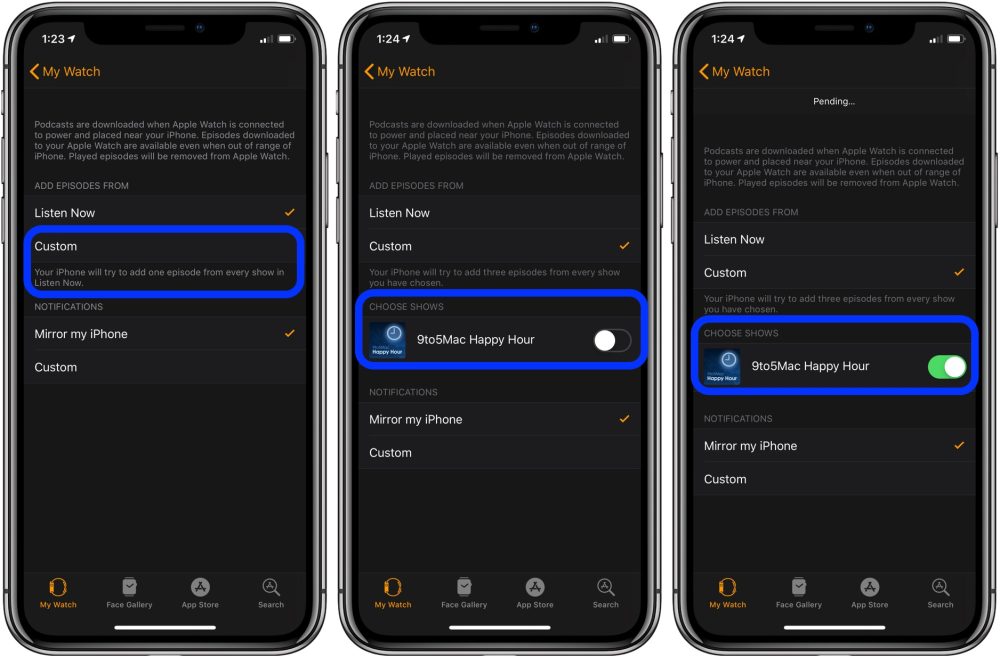 sync music and podcasts to Apple Watch