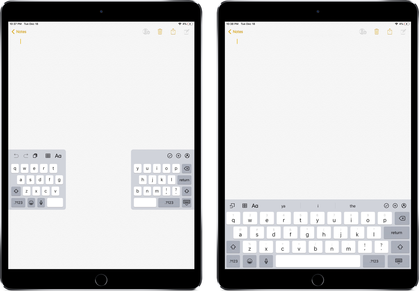 Comment 2018 iPad Pros are portable enough for split keyboards — and