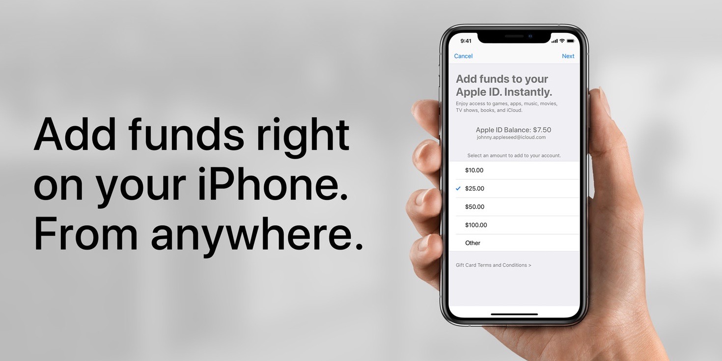 photo of Apple offering up to $20 bonus for adding funds to Apple ID in App Store promo image