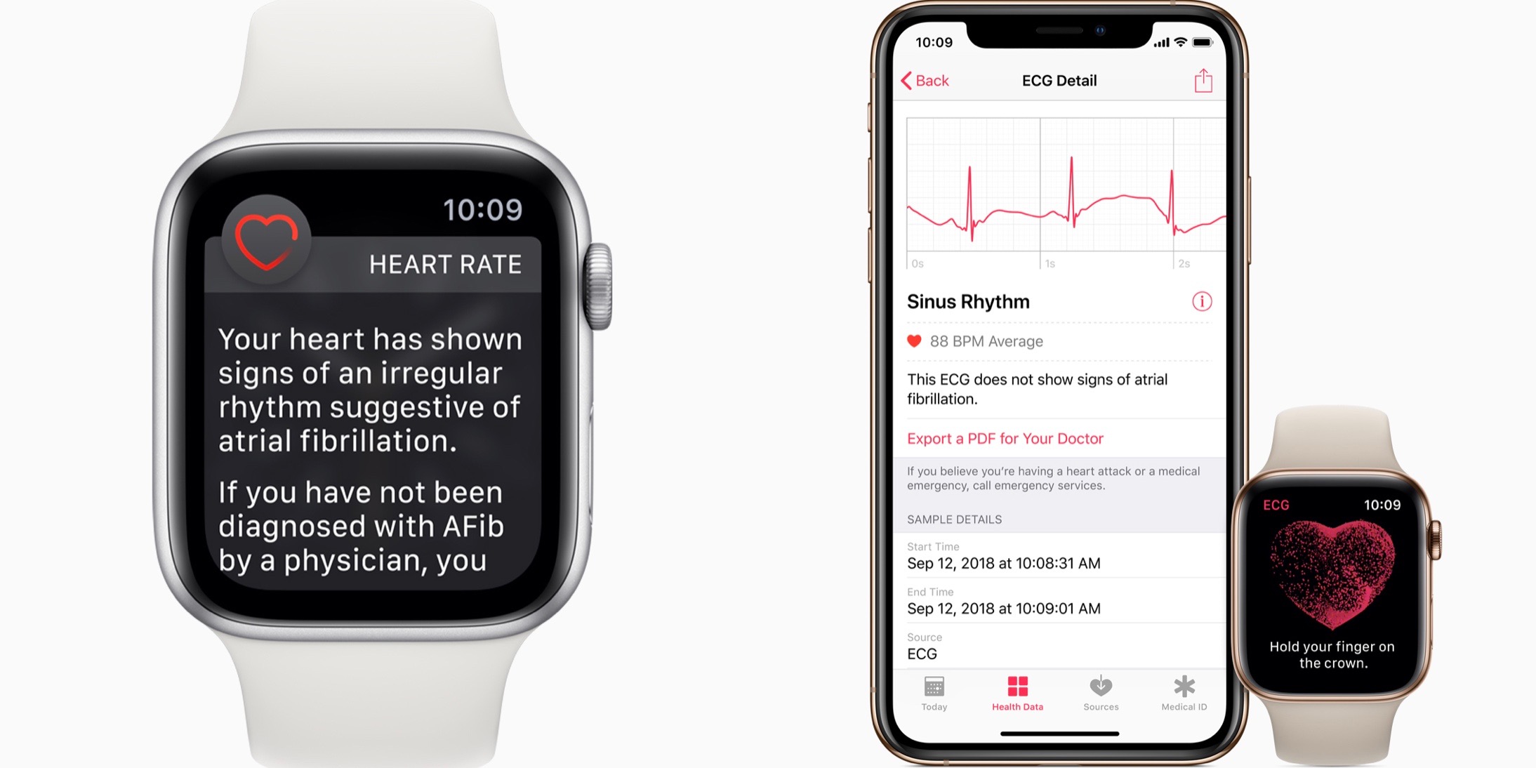 apple watch sending heartbeat