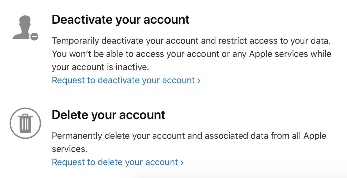 Can you delete an inactive Apple ID?