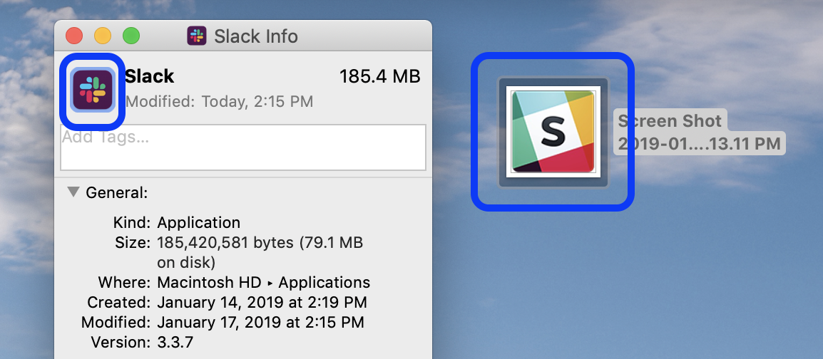 add information in preview for mac