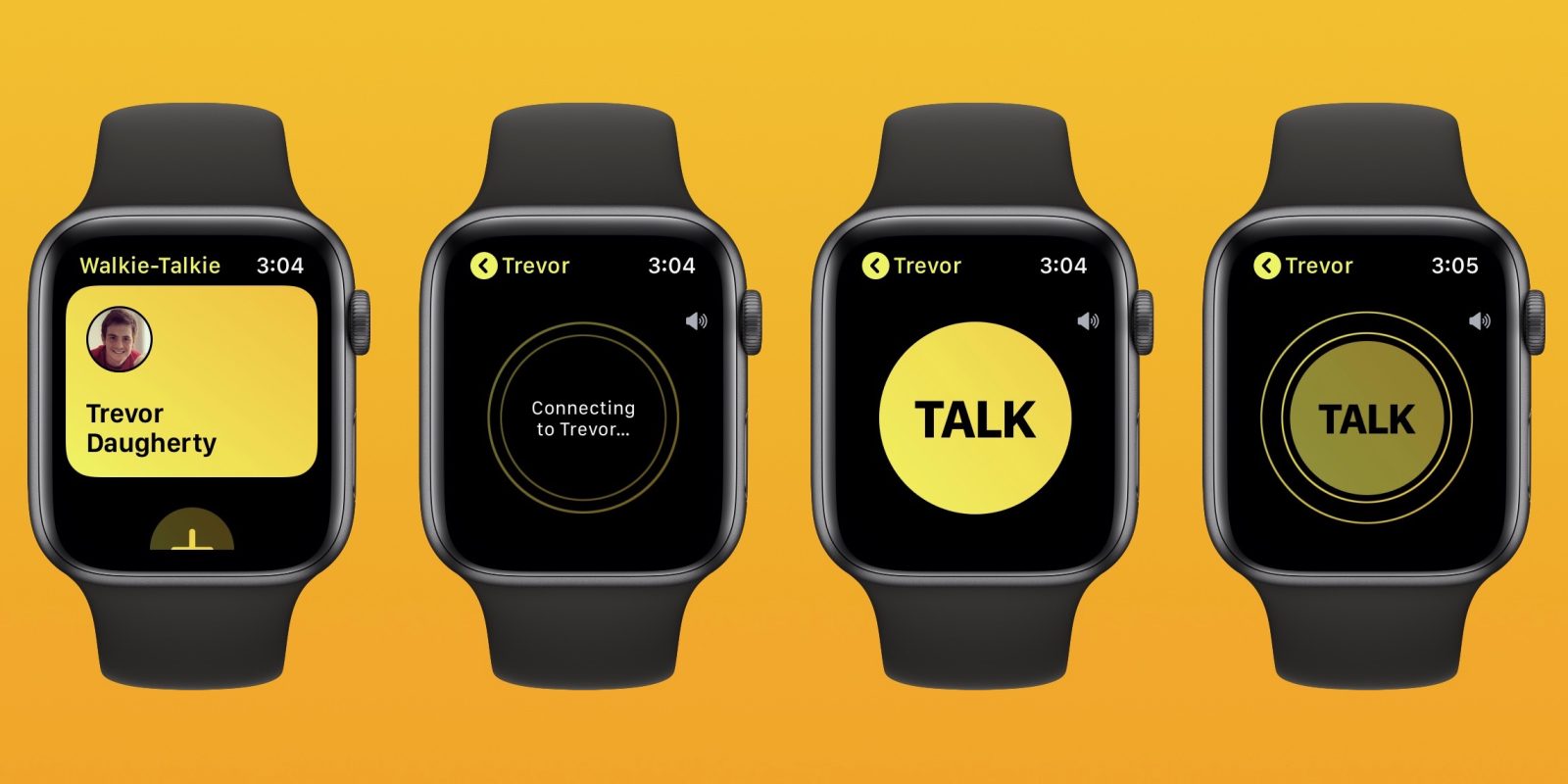 Apple Watch Walkie Talkie Tap to Talk