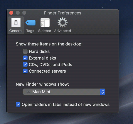 how to get into finder preferences on mac