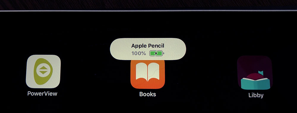 battery status apple pencil