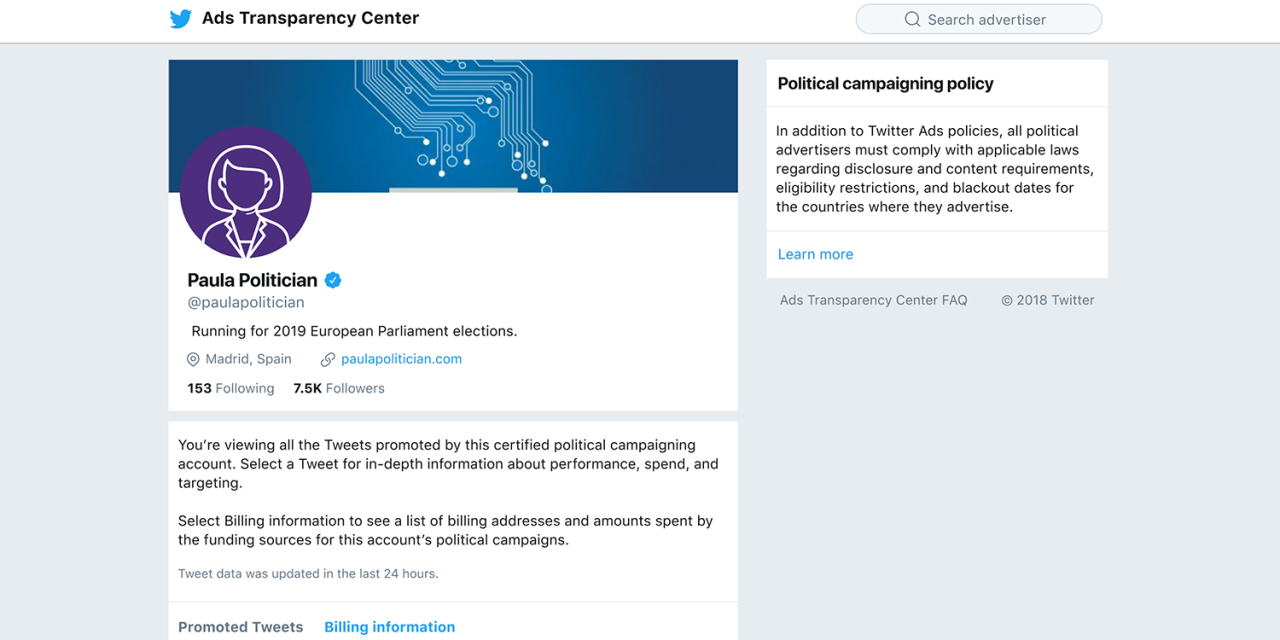 Twitter political ad protections