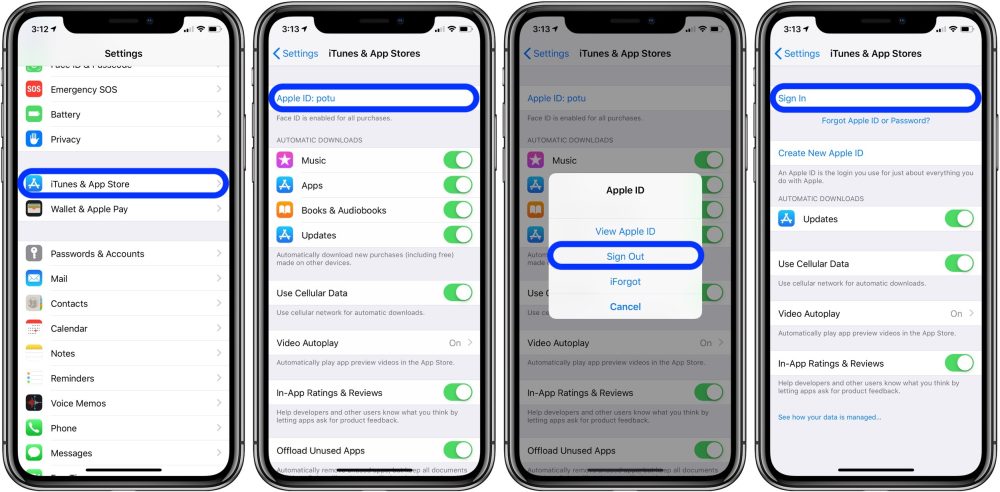 Cómo cambiar su ID de Apple de iTunes y App Store en iPhone - Macaudaz