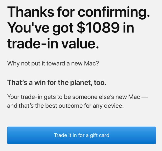 check Mac trade-in value