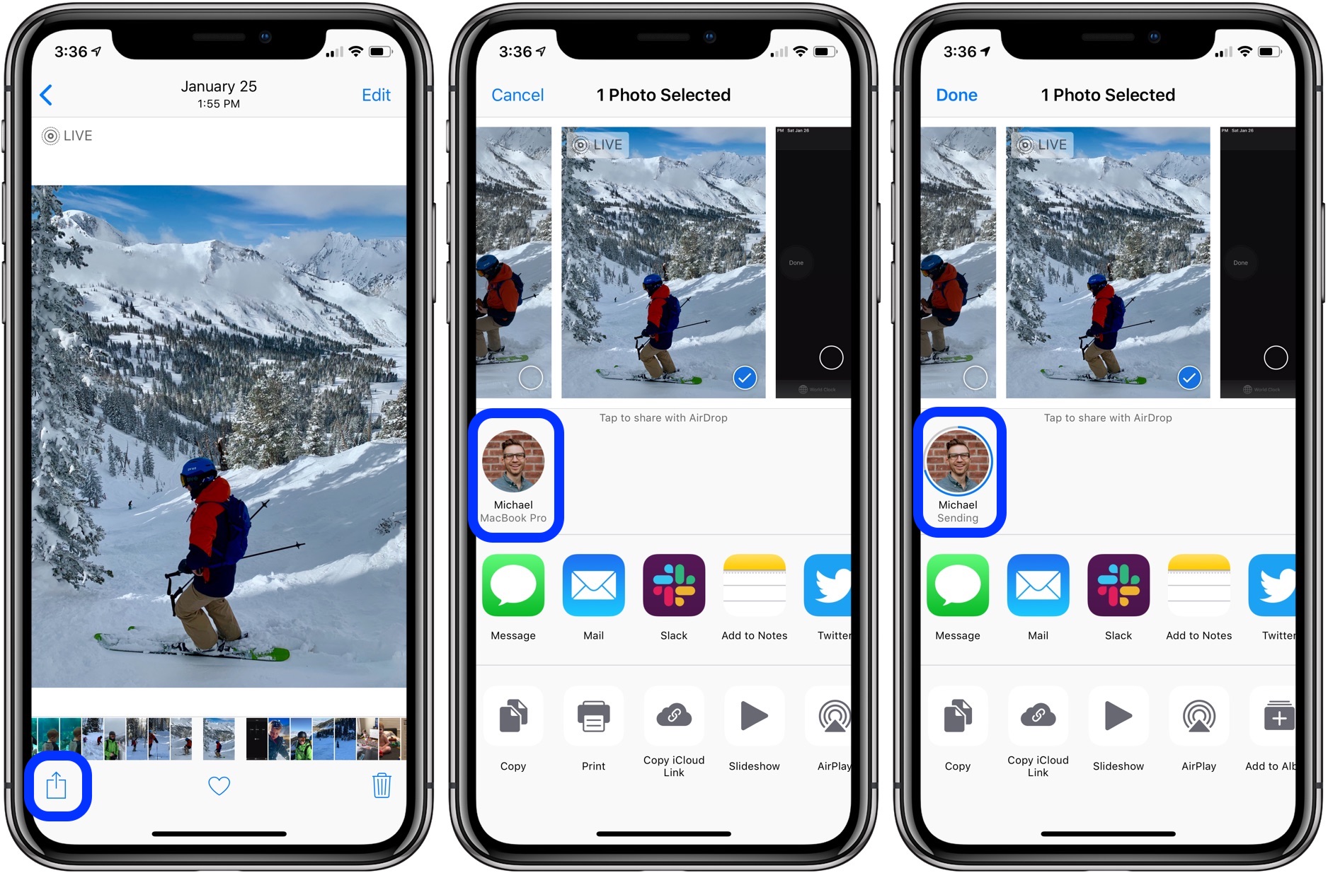 how to share iphone images with mac dropshare