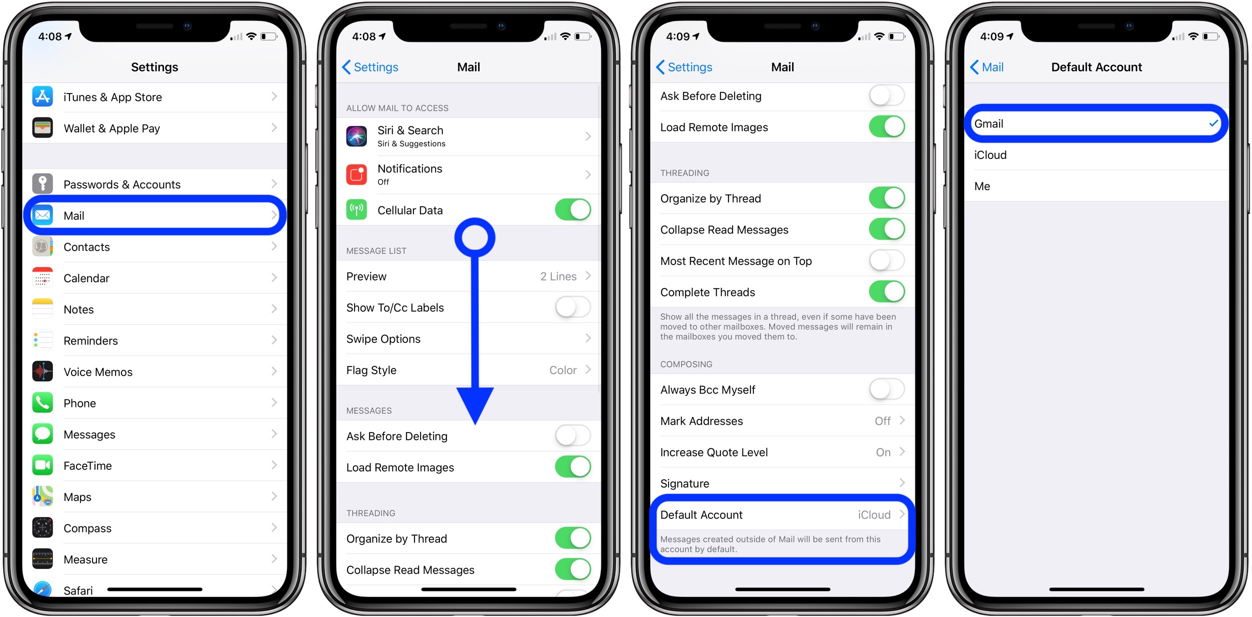 how to reset email on iphone 10