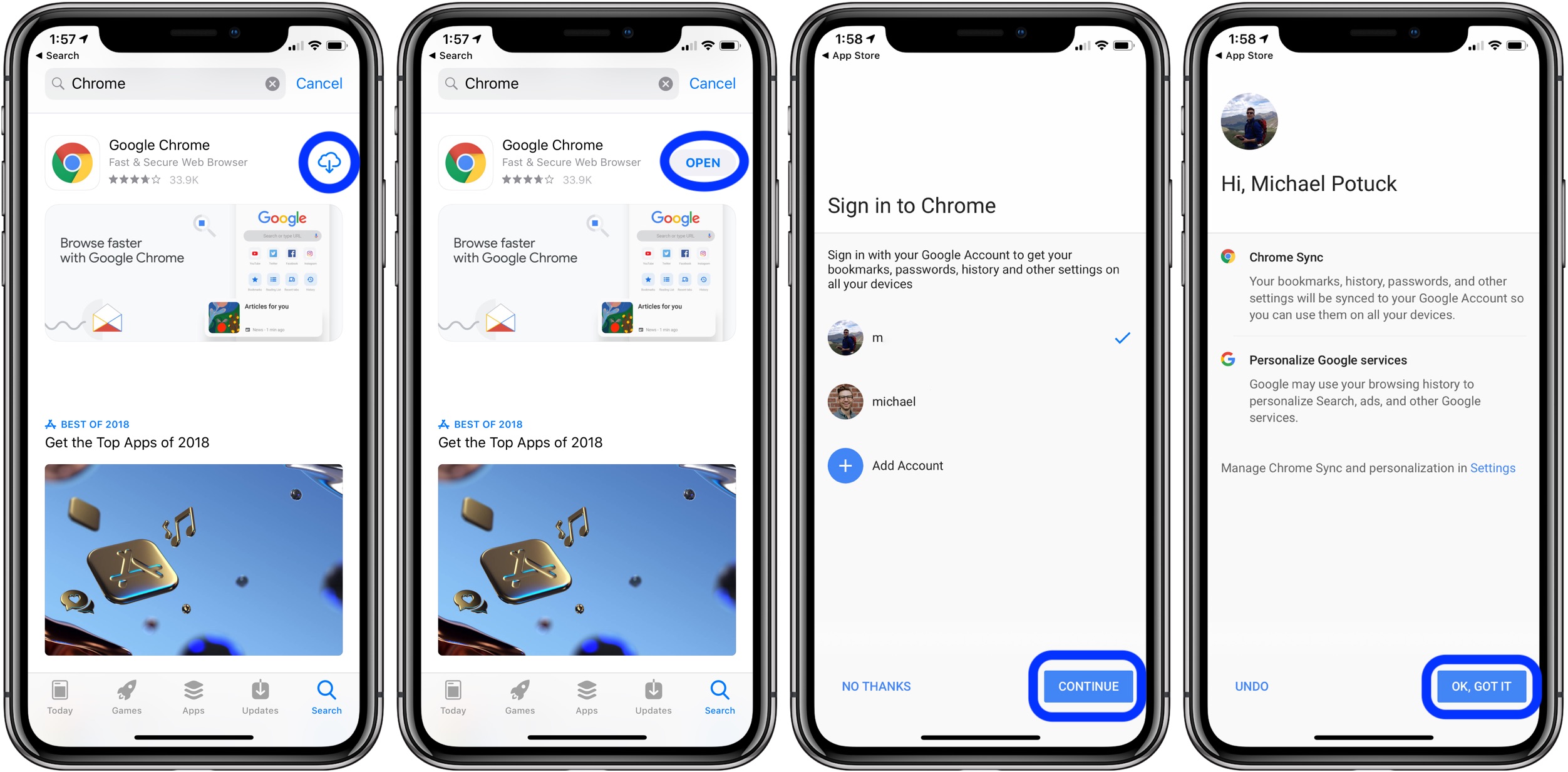 Как удалить данные chrome ios