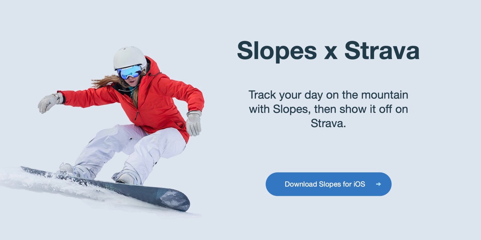 Strava Slopes ski snowboard tracking iOS