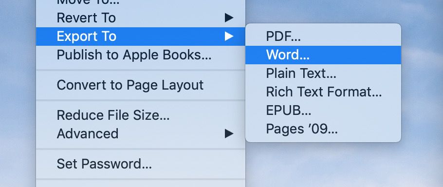 how to convert mac pages to word