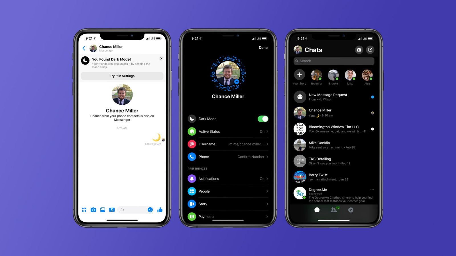 how to switch facebook to dark mode ios