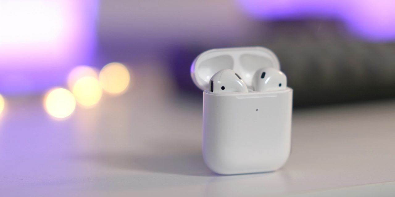 AirPods Wireless Charging Case with first-gen AirPods inside Recycle