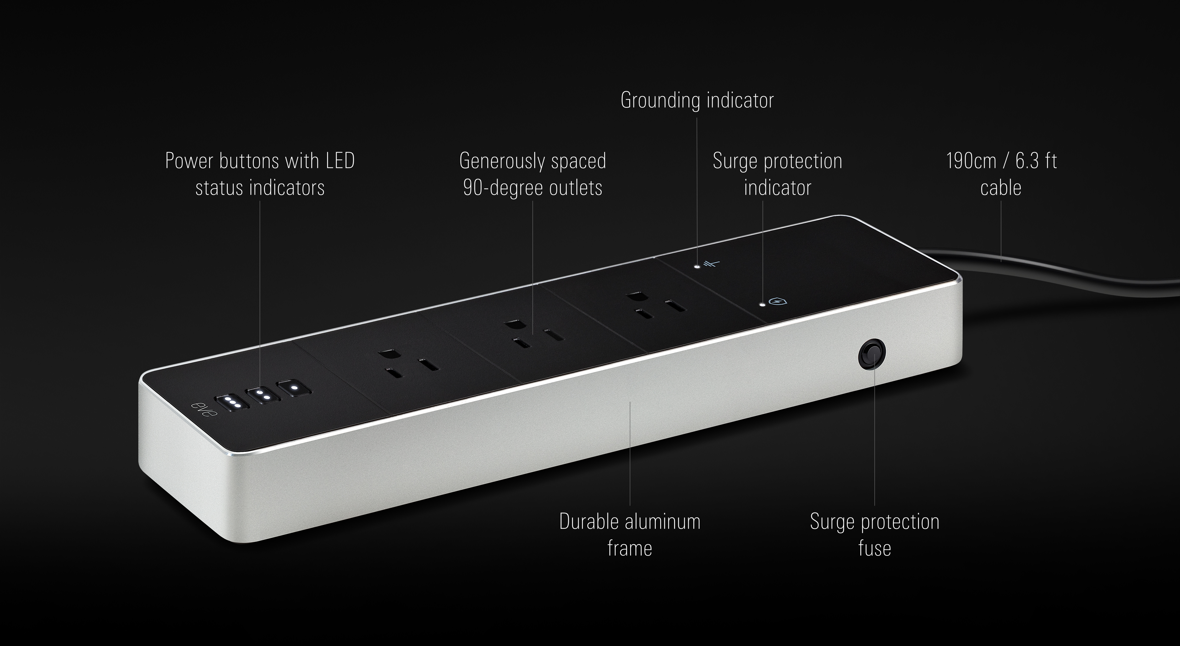 Eve Energy Strip with HomeKit support and individual outlet control now