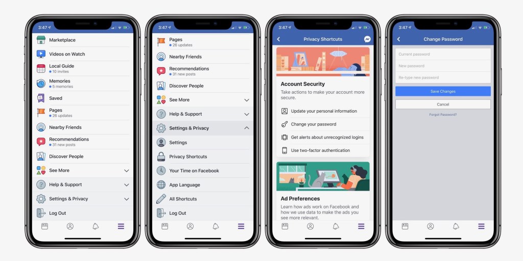 how to change facebook mobile to desktop on iphone