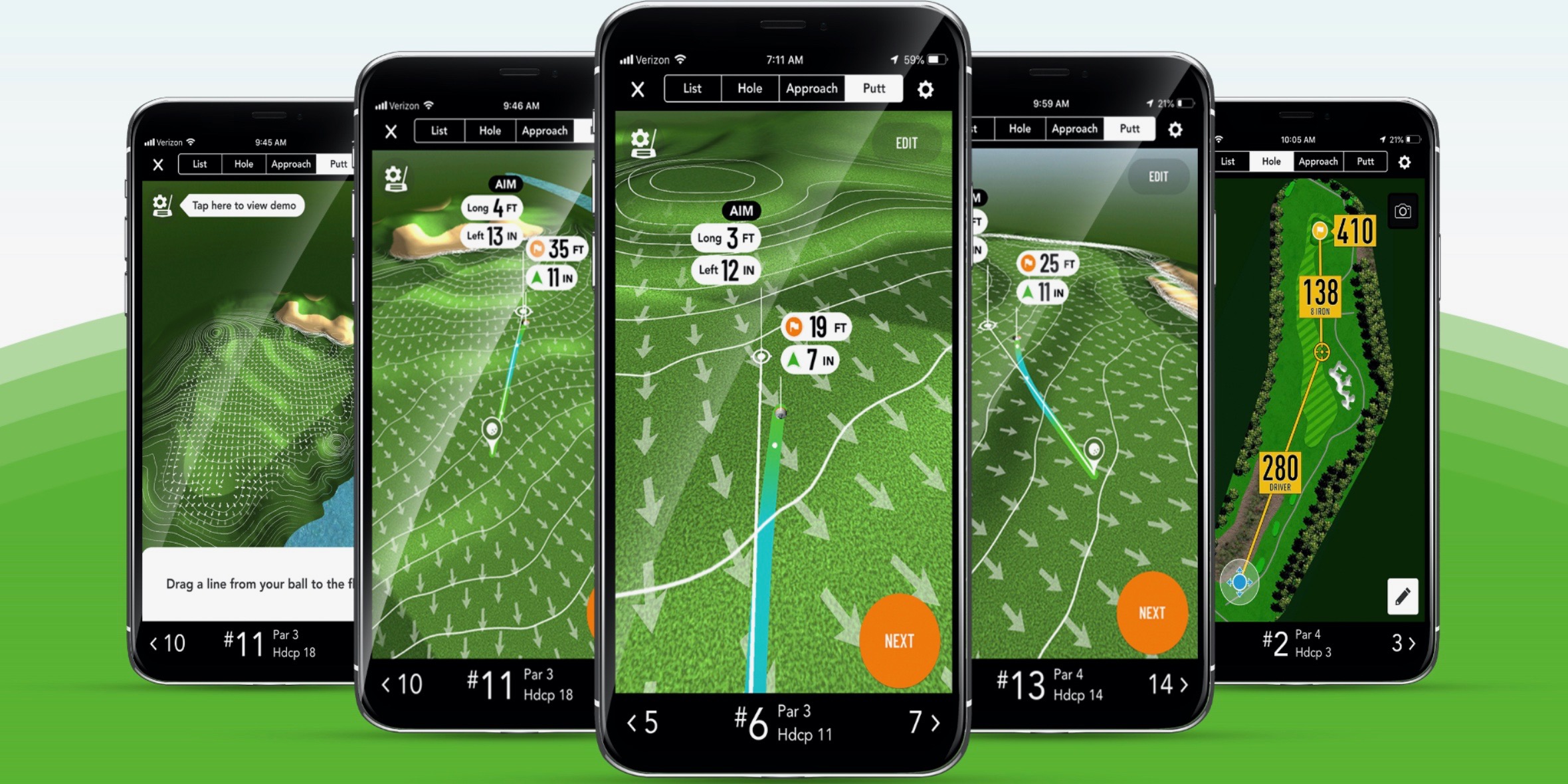 GolfLogix app for iPhone now offers animated putt line feature for an