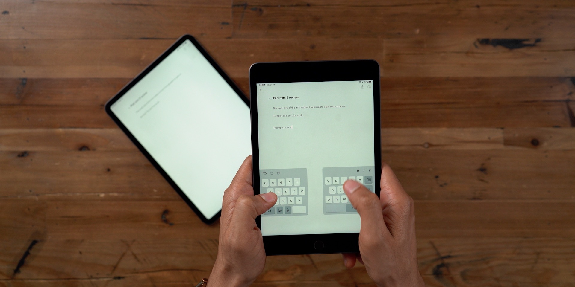 ipad mini typing