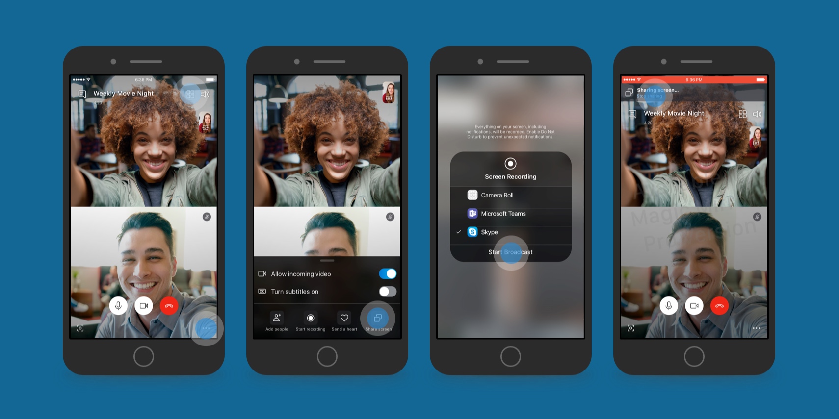 android skype share screen