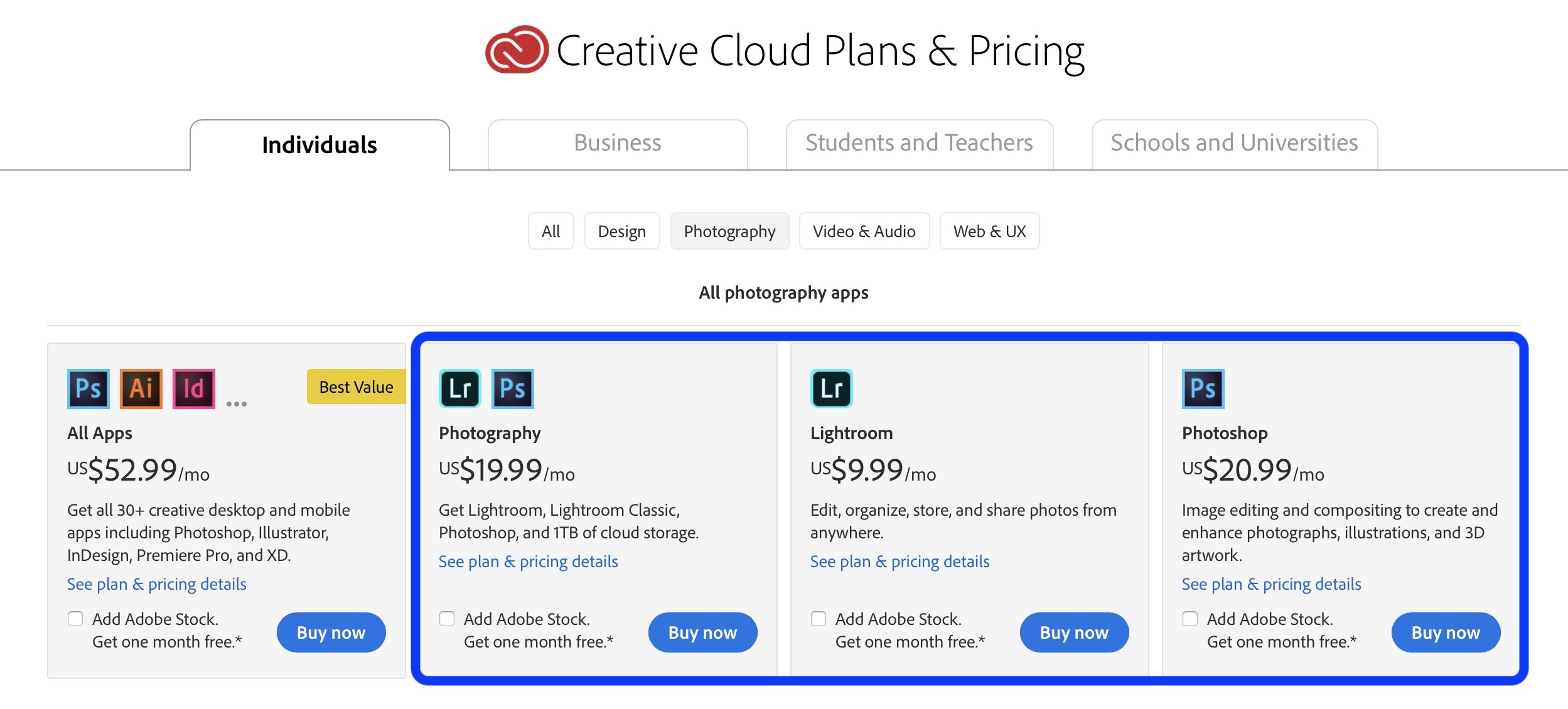 Adobe doubles the price of its 10/month Creative Cloud plan for