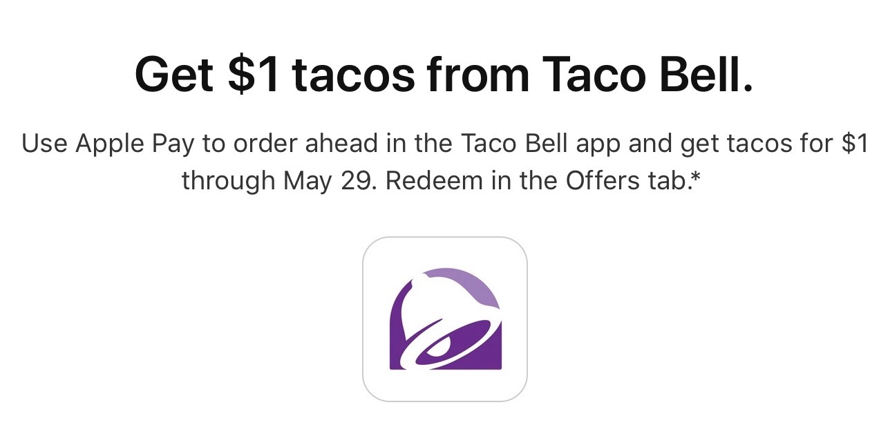 photo of Latest Apple Pay deal offers $1 tacos at Taco Bell image
