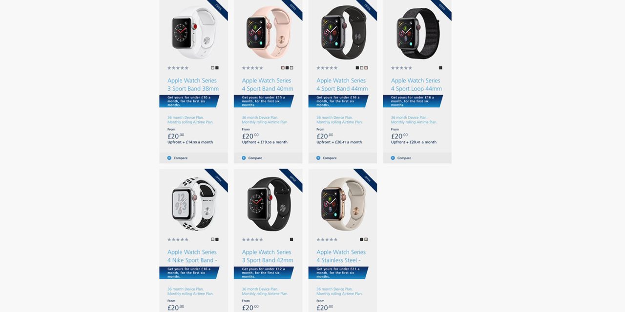 Apple Watch available from UK carrier O2