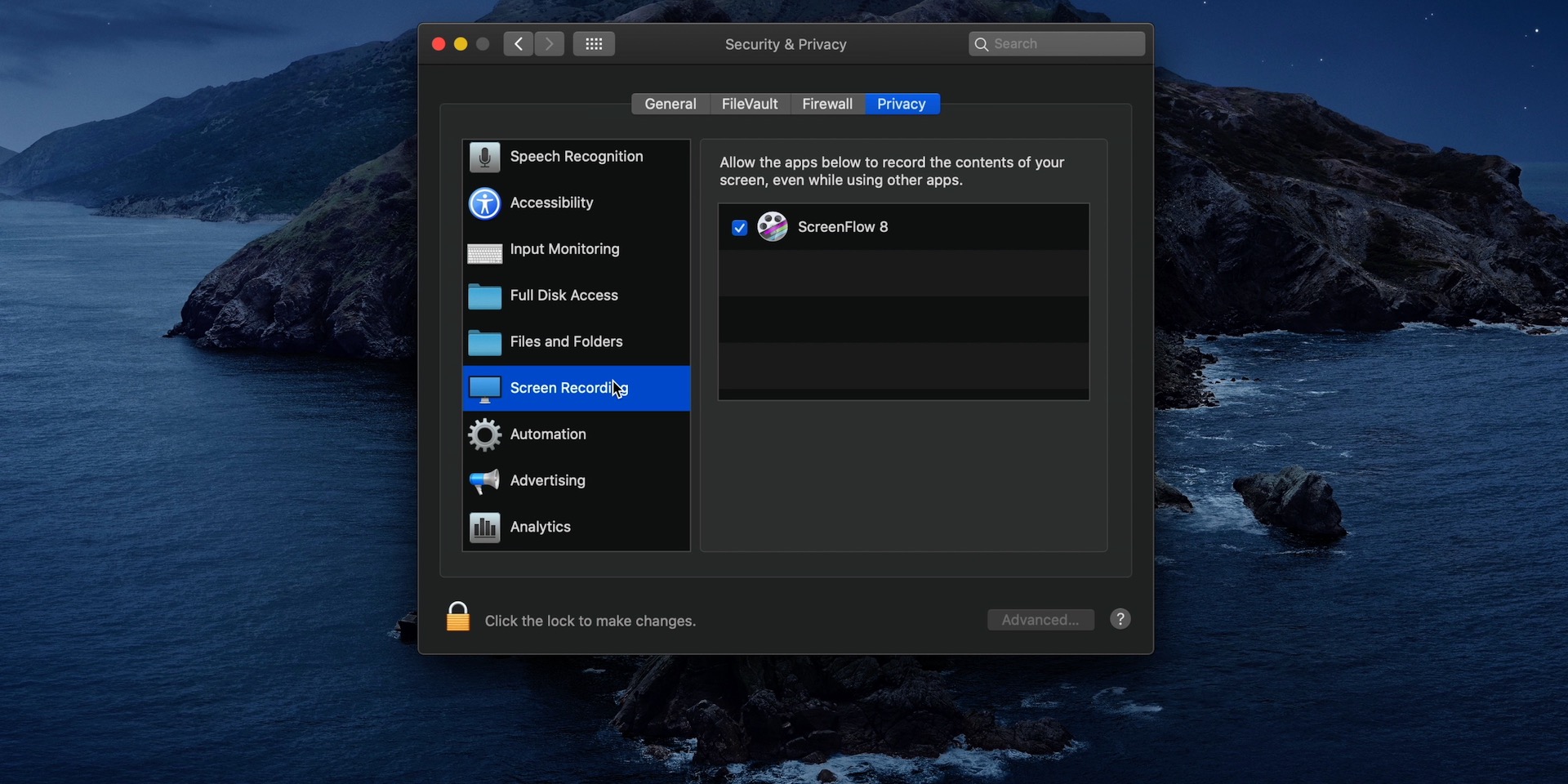 Privacy and Security macOS 10.15 Catalina