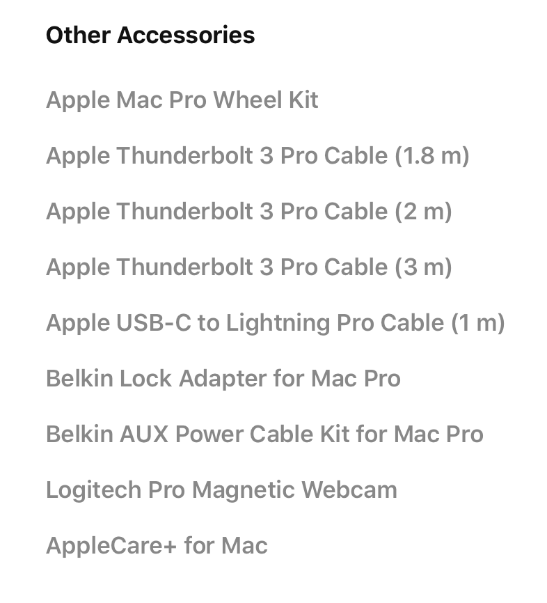 Mac Pro accessories