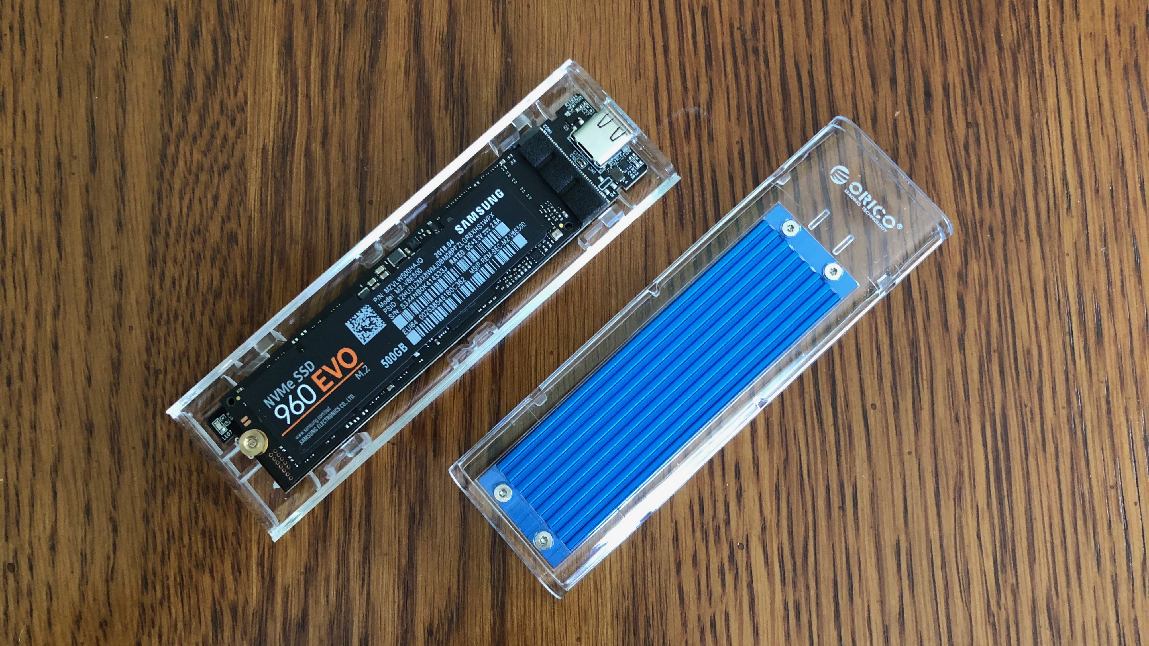 Handson With A Fun Transparent Usbc Nvme Ssd Enclosure With 10 Gbps Speeds And Toolless Design